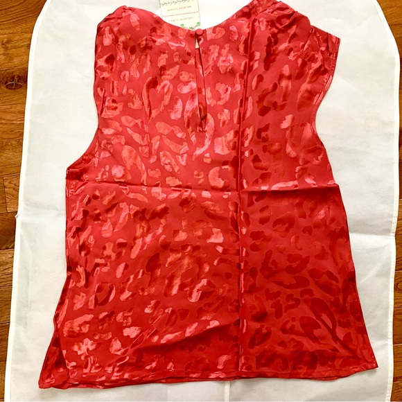 Farm Rio x Anthropologie Printed Asymmetric Tank Size M Medium MSRP 148$+ - Picture 8 of 9